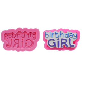 birthday girl fondant mould