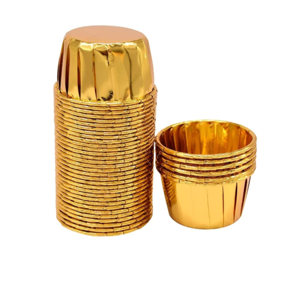 cupcake liners gold