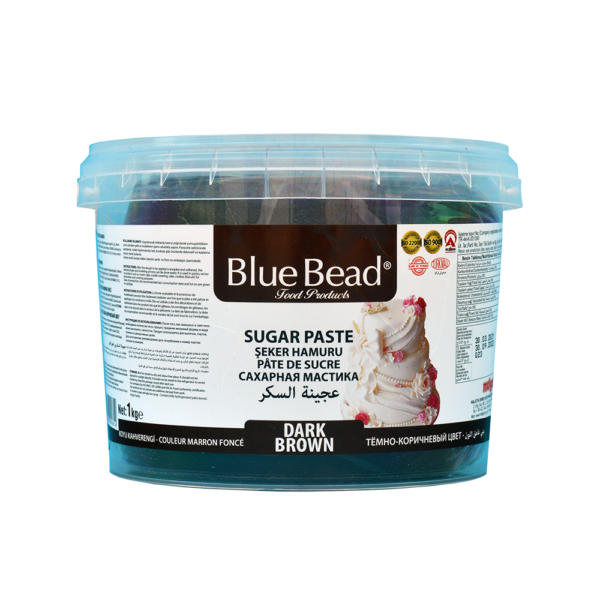 Blue-Bead-sugar-paste-dark-brown-color-fondant
