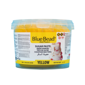 Blue-Bead-sugar-paste-yellow-color-fondant