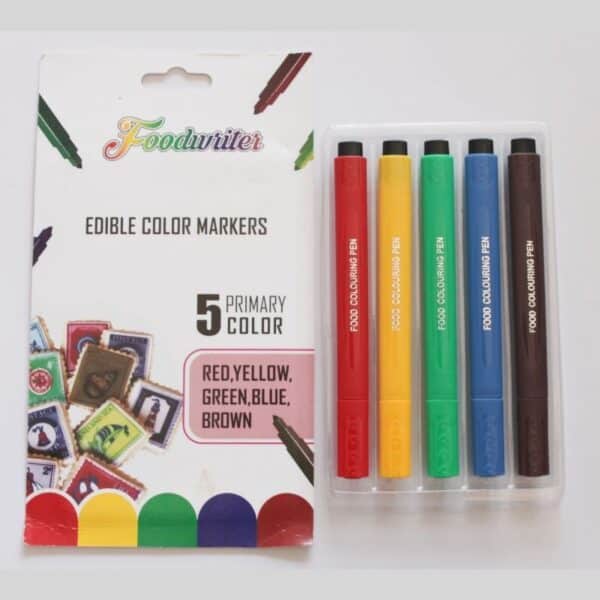 Edible Colour Markers Set of 5Colors