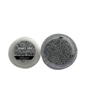 glitter dust silver