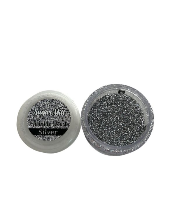 glitter dust silver