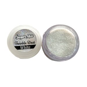 glitter dust white