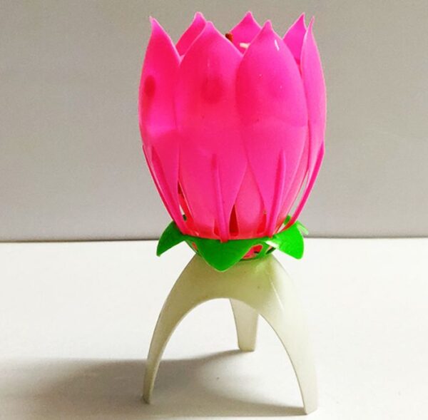 rotating_lotus_flower_shape_musical_candle