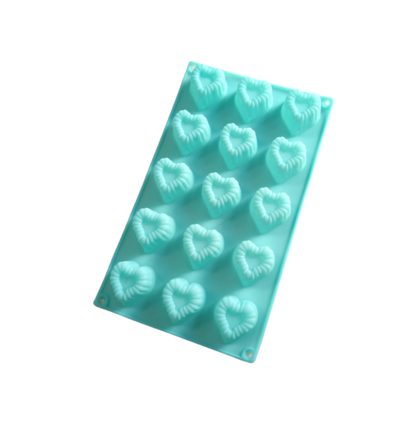 15 Cavity Heart Shaped Silicone Mould