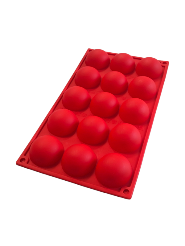 15-Cavity Large Semi Sphere Silicone Mould