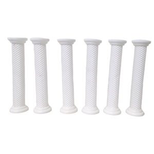 Cake Pillars White 6pcs
