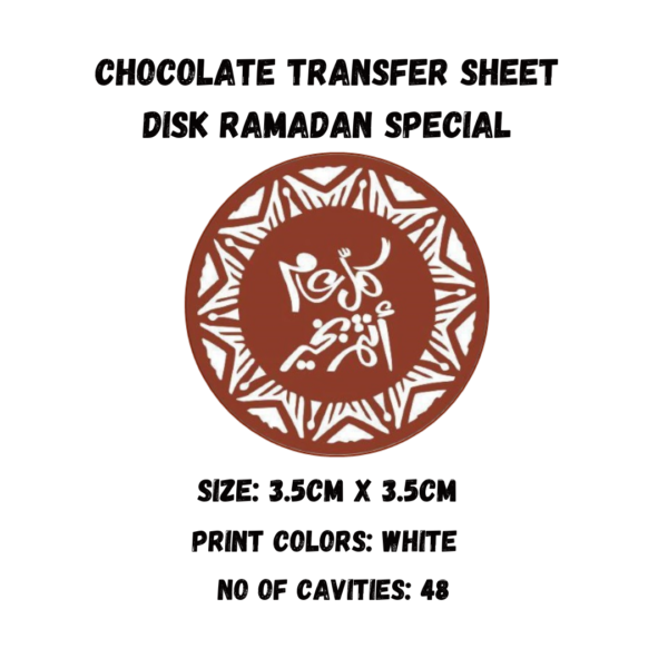 Chocolate Transfer Sheet Round Disk Ramadan Special