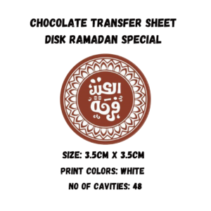 Chocolate Transfer Sheet Round Disk Ramadan Special