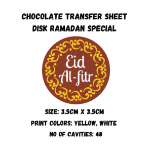 Chocolate Transfer Sheet Round Disk Ramadan Special