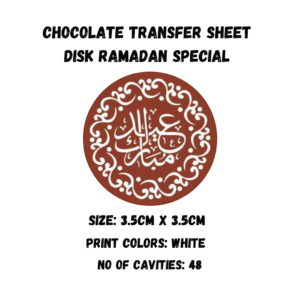 Chocolate Transfer Sheet Round Disk Ramadan Special