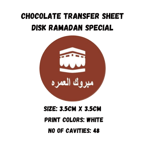 Chocolate Transfer Sheet Round Disk Ramadan Special