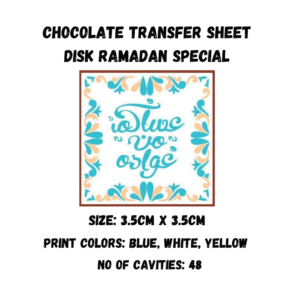 Chocolate Transfer Sheet Disk Ramadan Special