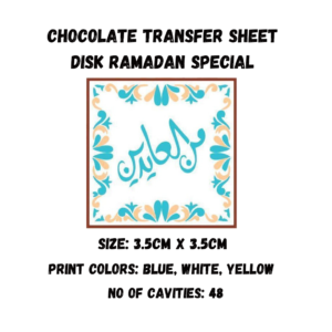 Chocolate Transfer Sheet Round Disk Ramadan Special