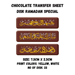 Chocolate Transfer Sheet Disk Ramadan Special