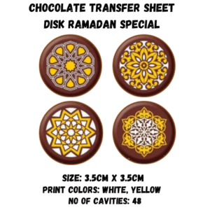 Chocolate Transfer Sheet Round Disk Ramadan Special