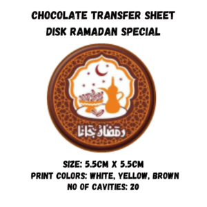 Chocolate Transfer Sheet Round Disk Ramadan Special