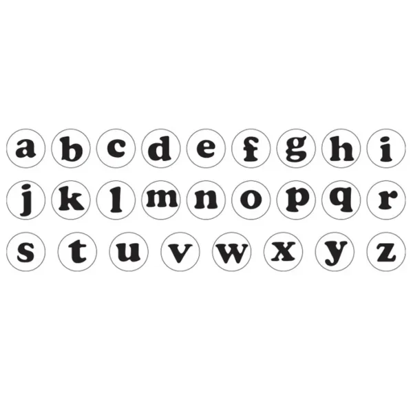 Lower case letters size