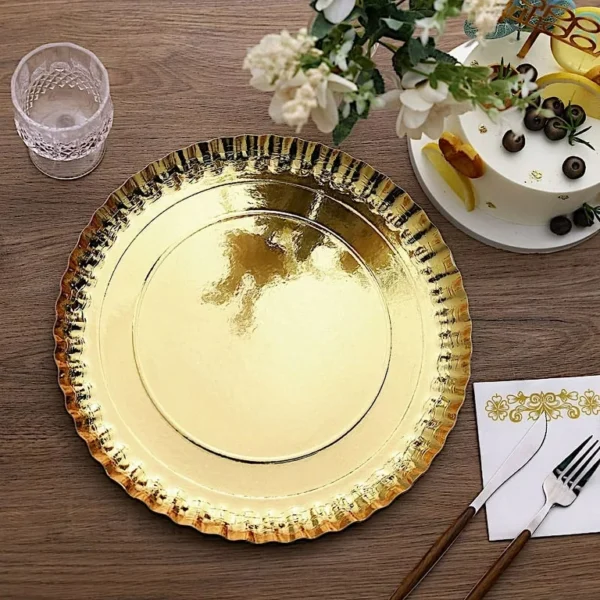 Paper Tray - Round - Gold