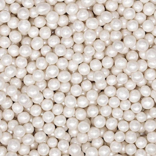 Sugarmill Pearl White Sprinkes 10mm