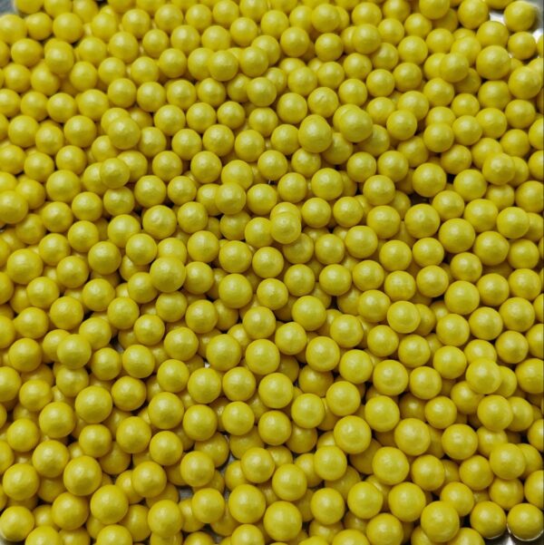 Sugarmill Yellow Pearl Sprinkles 6mm