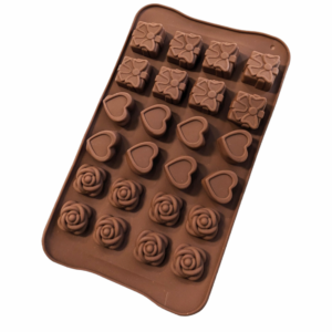 Gift Box, Heart & Rose Shaped Chocolate Silicone Mould