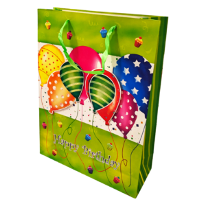 Green Happy Birthday Gift bag