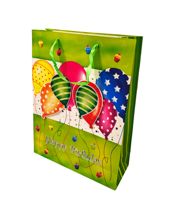 Green Happy Birthday Gift bag