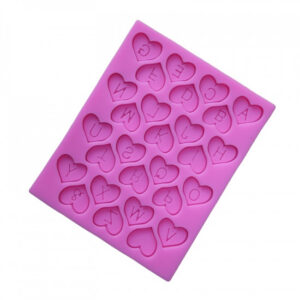 Heart Shape letters silicone Fondant Mould