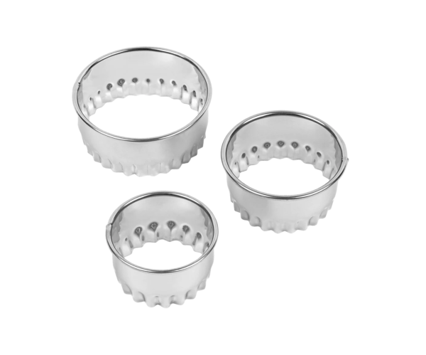 Set of 3 Crinkled Pastry Cutters