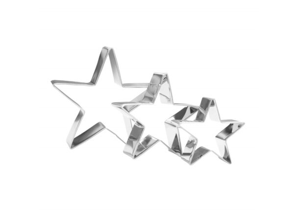 Set of 3 Star Shaped Cookie Cutter