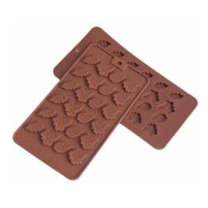 24 Leaves Shape Silicone Chocolate Moul.d