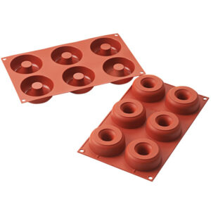 6 Cavity Donut Shaped Silicone Mould 1pc
