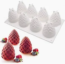 8 Cavity Pinecone Shaped Silicone Mould
