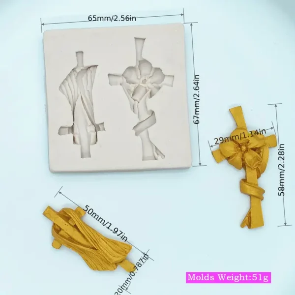 Baptism Cross Shaped Chocolate Silicone Mould