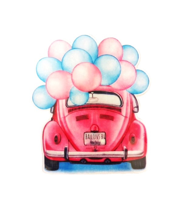 Car With Ballons Wafer paer