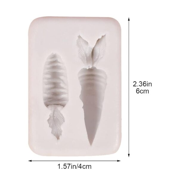 Carrot Shaped Silicone Mould Size