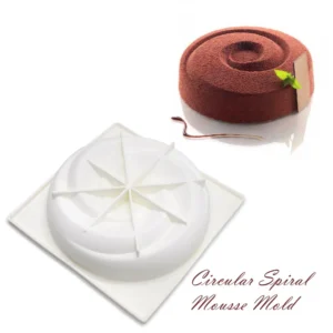 Circular Spiral Mousse Cake Silicone Mould