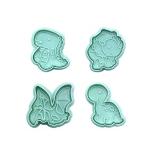 Dinosaur Shape Cookie Fondant Plunger Cutter Set of 4pcs