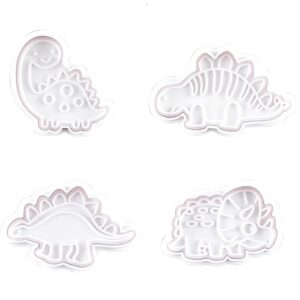 Dinosaurs Shape Cookie Fondant Plunger Cutters set of 4pcs