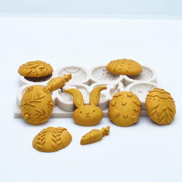 Egg Carrot Rabbit Silicone Mould 2