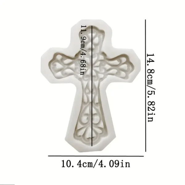 Embossed Cross Silicone Mould 1