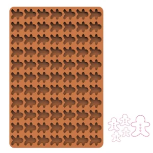 Gingerbread Man Shaped Silicone Chocolate Mould