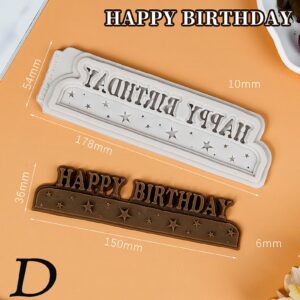 Happy Birthday 3D Silicone Mould