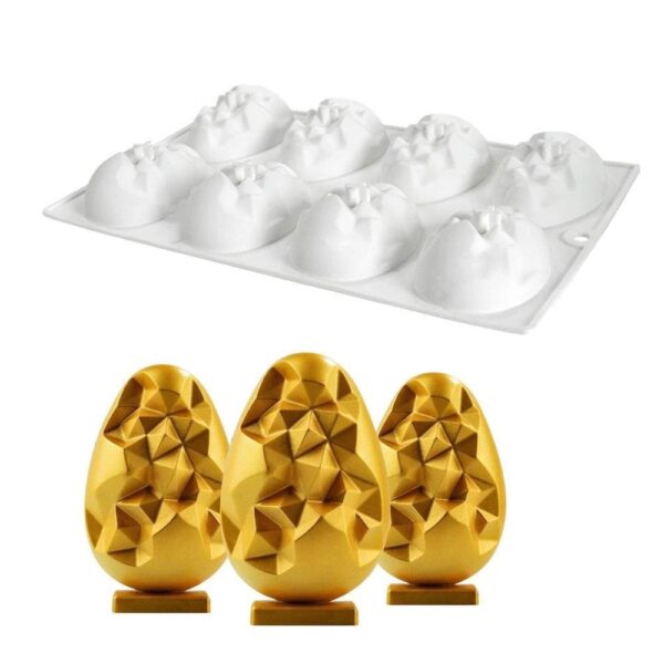 Honeycomb Egg shaped silicone Mould