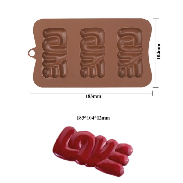 Love Words Shaped Chocolate Silicone Mould