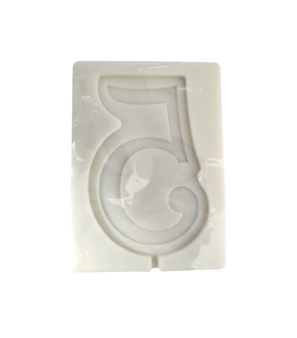 Number Five shape silicone mould