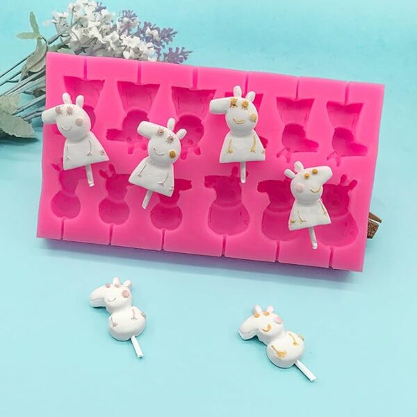 Peppa Pig Shaped 3D silicone Mould 2