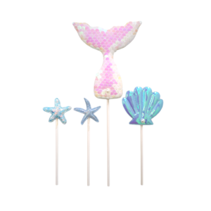 Pink Mermaid Tail Cake Toppers